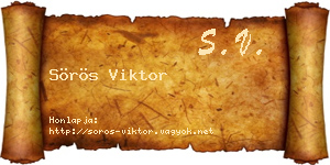 Sörös Viktor névjegykártya