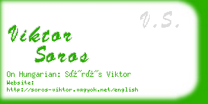 viktor soros business card